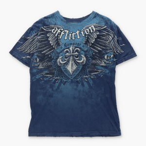AFFLICTION MMA Quinton Jackson Y2K USA Made T-Shirt (L)