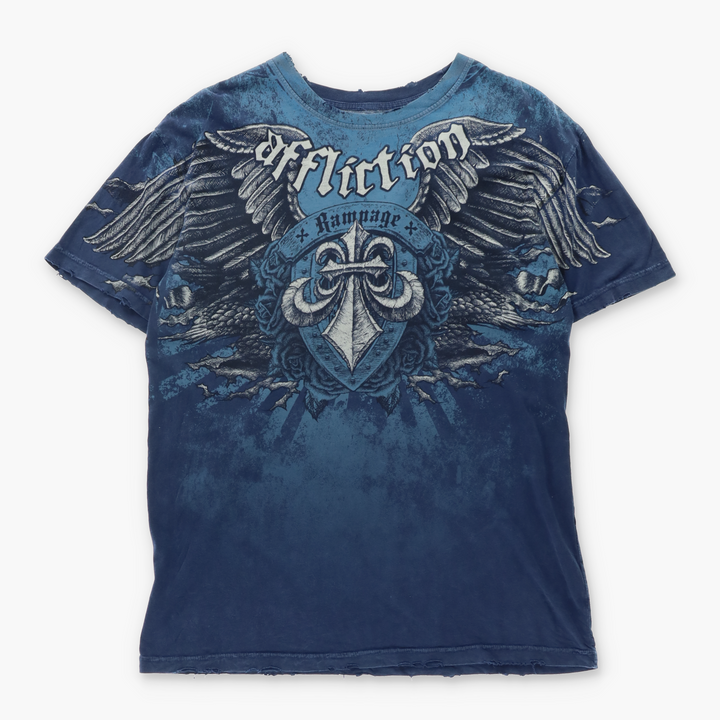 AFFLICTION MMA Quinton Jackson Y2K USA Made T-Shirt (L)
