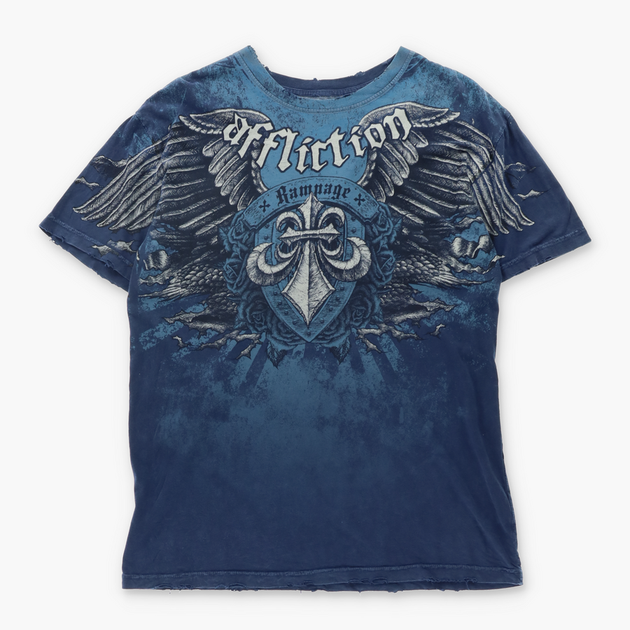 AFFLICTION MMA Quinton Jackson Y2K USA Made T-Shirt (L)