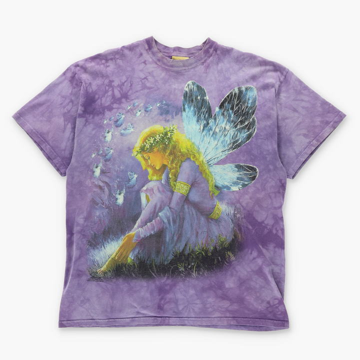 THE MOUNTAIN Purple Fairy Nature All Over Tie-Dye Tee (XL)