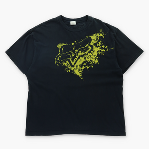 FOX RACING Yellow & Black Fox Head BMX T-Shirt (XL)