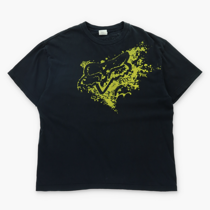 FOX RACING Yellow & Black Fox Head BMX T-Shirt (XL)