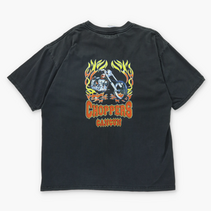CHOPPERS Cancun Flame & Chrome Biker T-Shirt (XL)