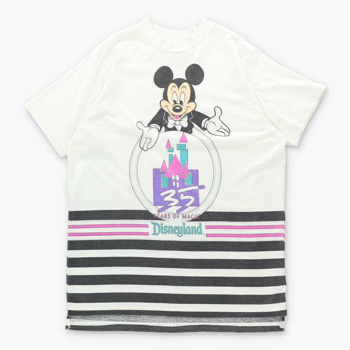 DISNEY Mickey Mouse 35 Years of Magic Stripped T-Shirt (M-L)