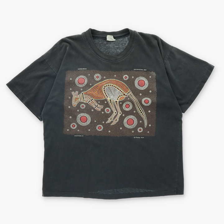 Kangaroo Nature Aboriginal Dot Art Australian Made Tee (XL)