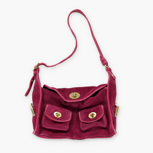 COACH 'Bleecker Street Haversack' 12797 Pink Suede Limited Archive Bag