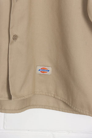DICKIES Tan Long Sleeve USA Made Work Shirt (XL-XXL)