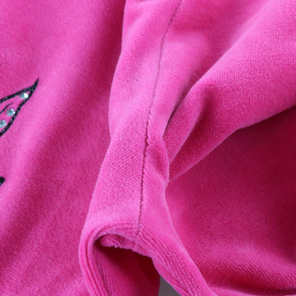 Vintage JUICY COUTURE Embellished Glitter Logo Y2K Hot Pink Hoodie Sweatshirt (Women's M) Vintage Sole Melbourne