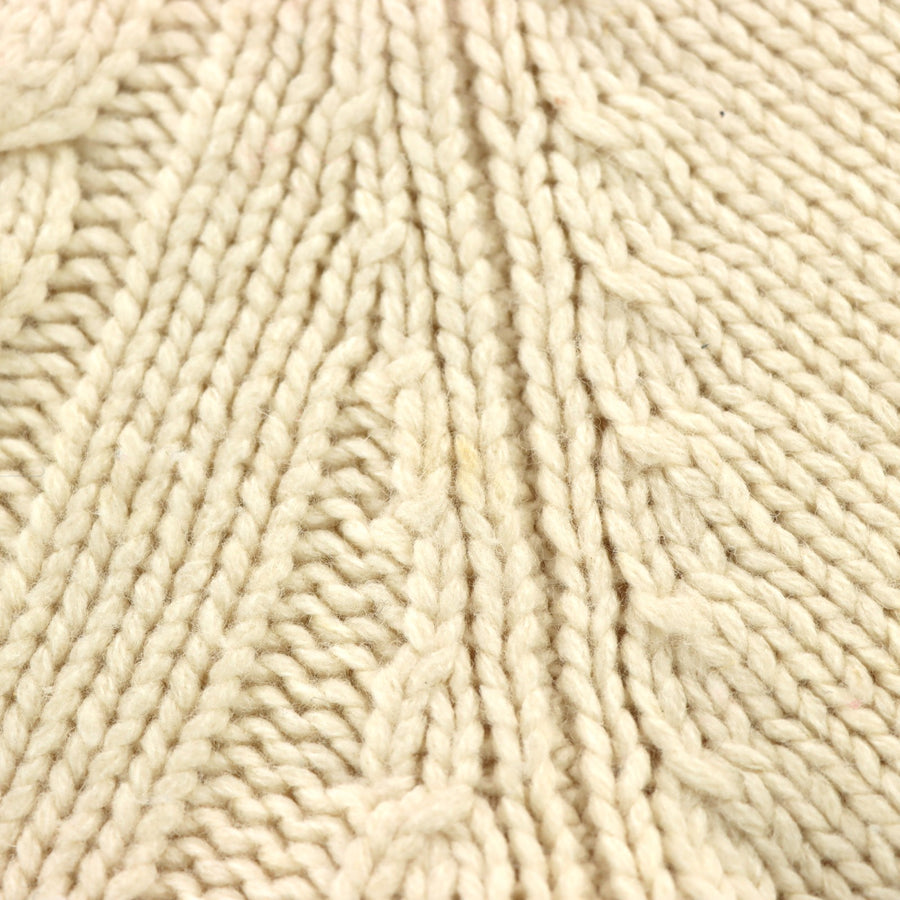 Vintage RALPH LAUREN POLO Cream Cable Knit Fisherman Sweater (L)