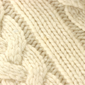 Vintage RALPH LAUREN POLO Cream Cable Knit Fisherman Sweater (L)