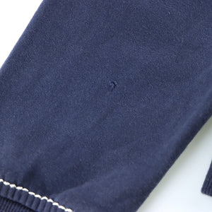 TRUE RELIGION Navy Blue Contrast Stitch Y2K Full Zip Hoodie Sweatshirt (M)