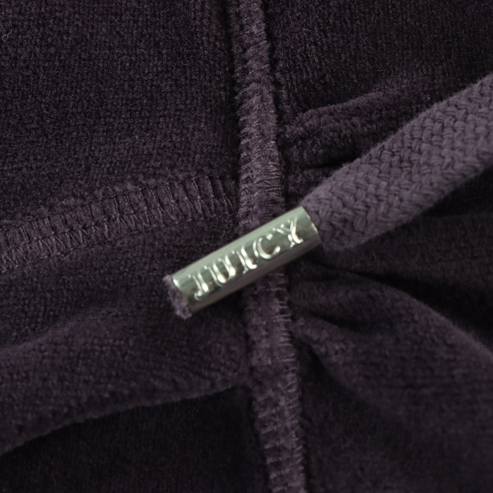 JUICY COUTURE Y2K Velour Puff Sleeve Plum Purple Hooded Tracksuit Jacket (Women's L) Vintage Sole Melbourne