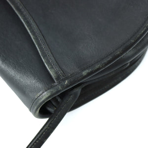 Vintage COACH 'Casey' Black Leather Crossbody Bag USA Made