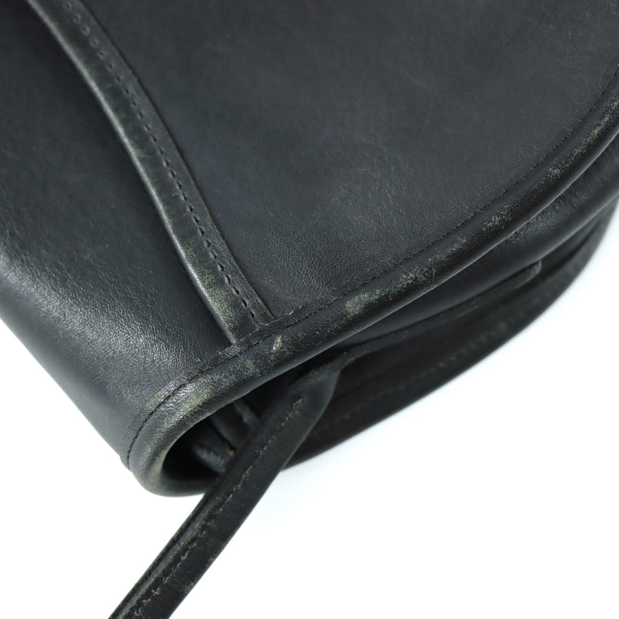Vintage COACH 'Casey' Black Leather Crossbody Bag USA Made