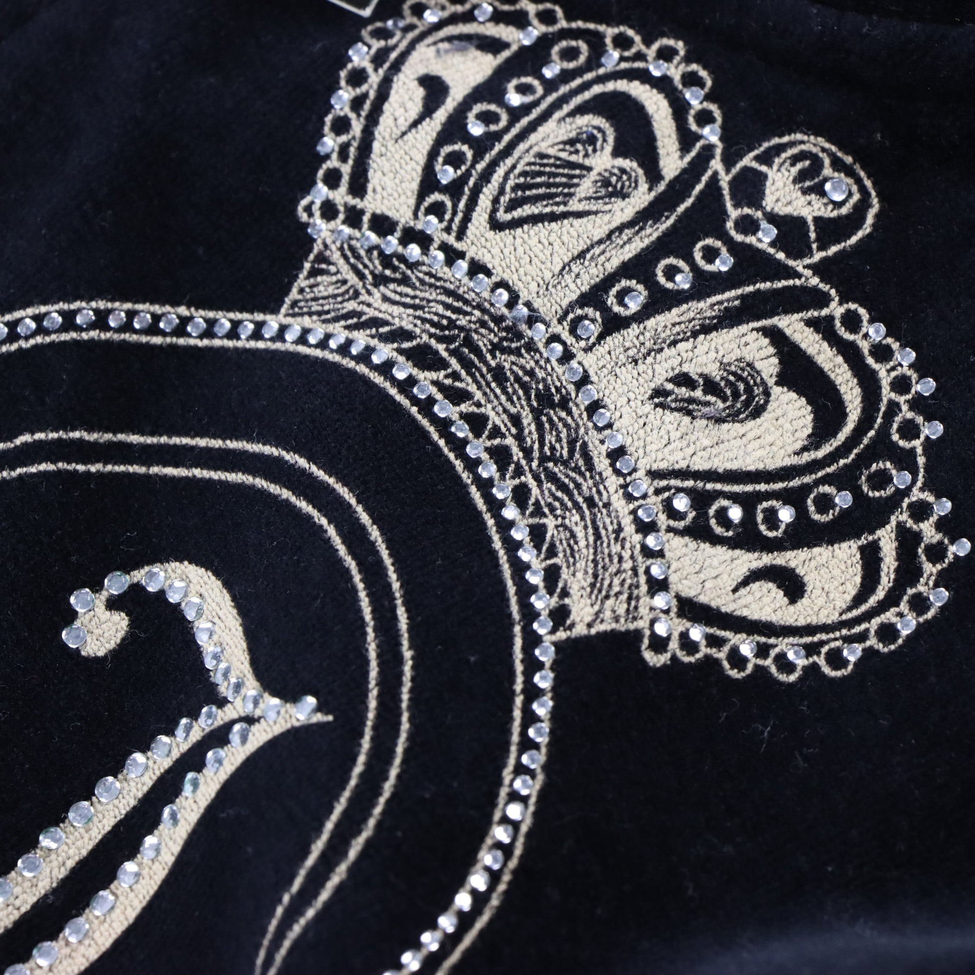JUICY COUTURE Y2K New With Tags Embellished Velour Black Hooded Tracksuit Jacket (M) Vintage Sole Melbourne
