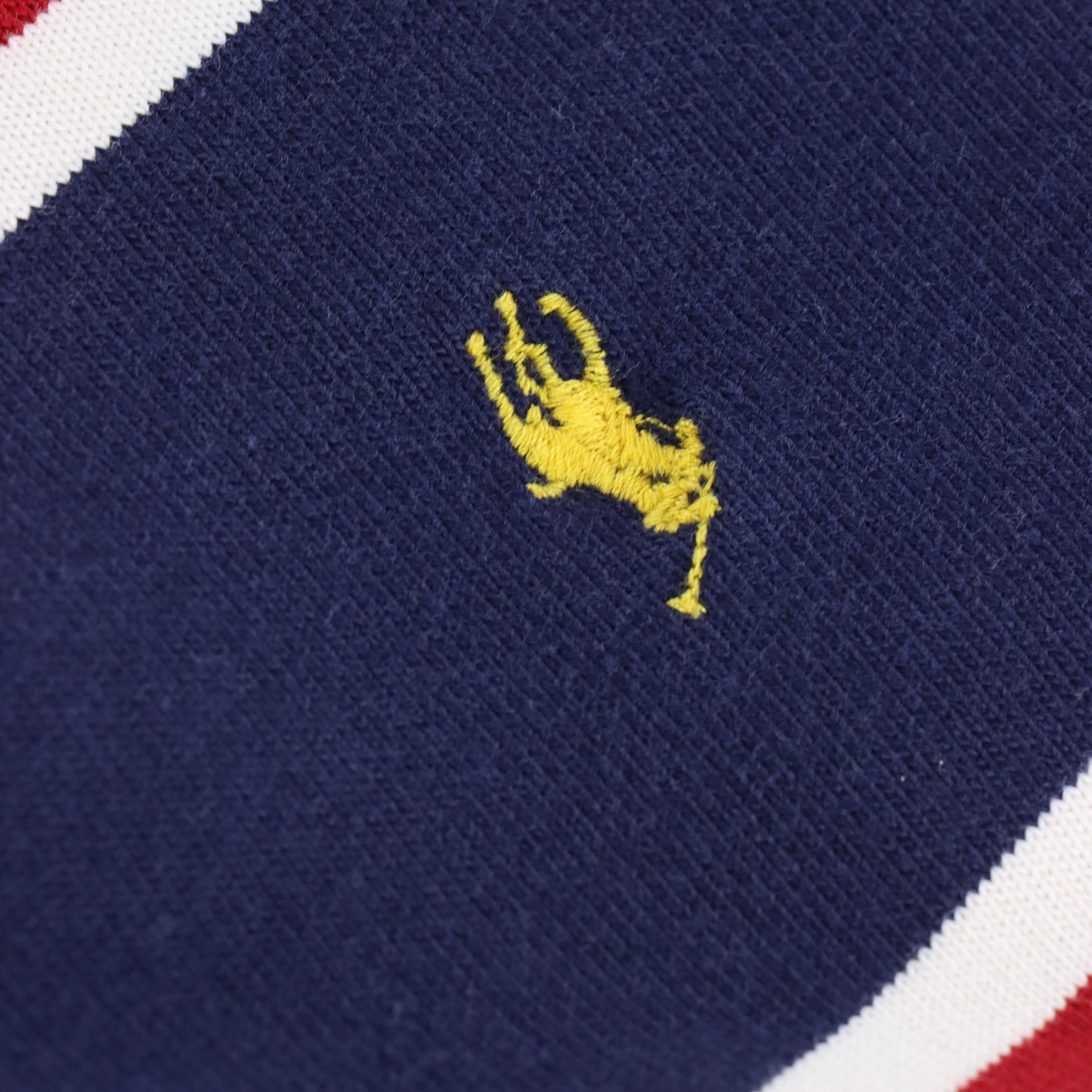 Vintage POLO RALPH LAUREN Embroidered Padded Stripe Rugby Jersey (L) Vintage Sole Melbourne