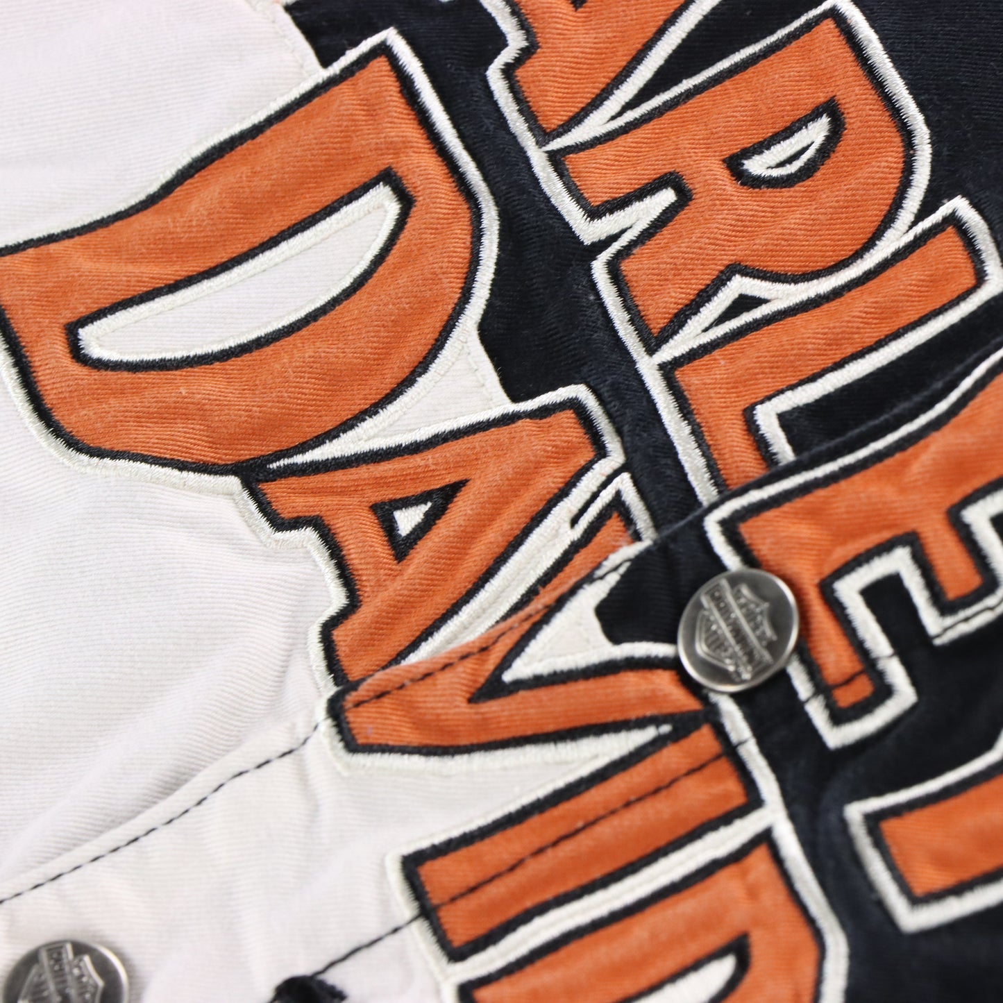 Vintage HARLEY DAVIDSON Embroidered Snap Button Classic Motorcycle Vest (L) Vintage Sole Melbourne