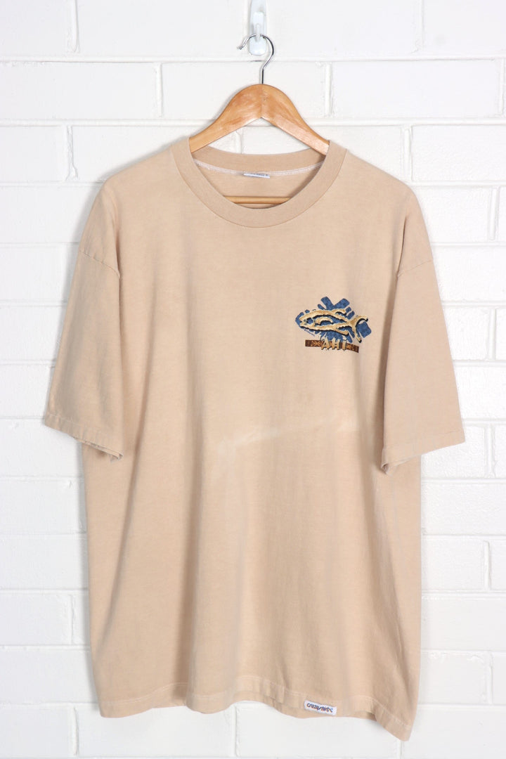 Crazy Shirts Ahi Hawaii Coffee Dyed USA Made T-Shirt (XL)
