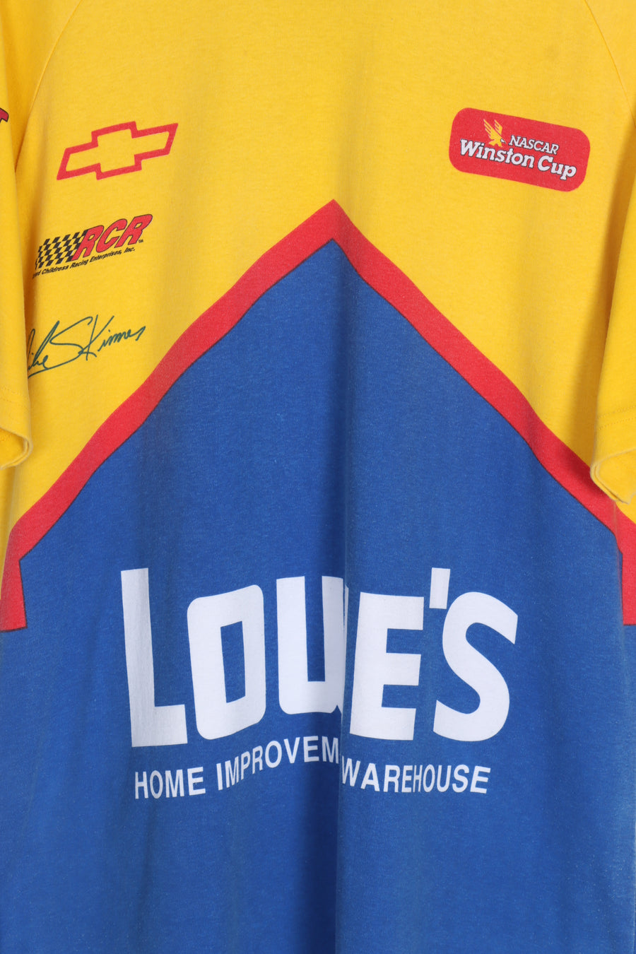 Autographed NASCAR Lowes Racing Mike Skinner All Over USA Made Tee (XL)