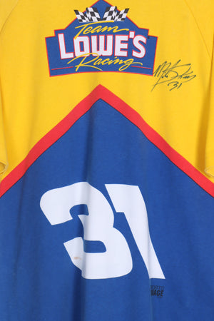 Autographed NASCAR Lowes Racing Mike Skinner All Over USA Made Tee (XL)