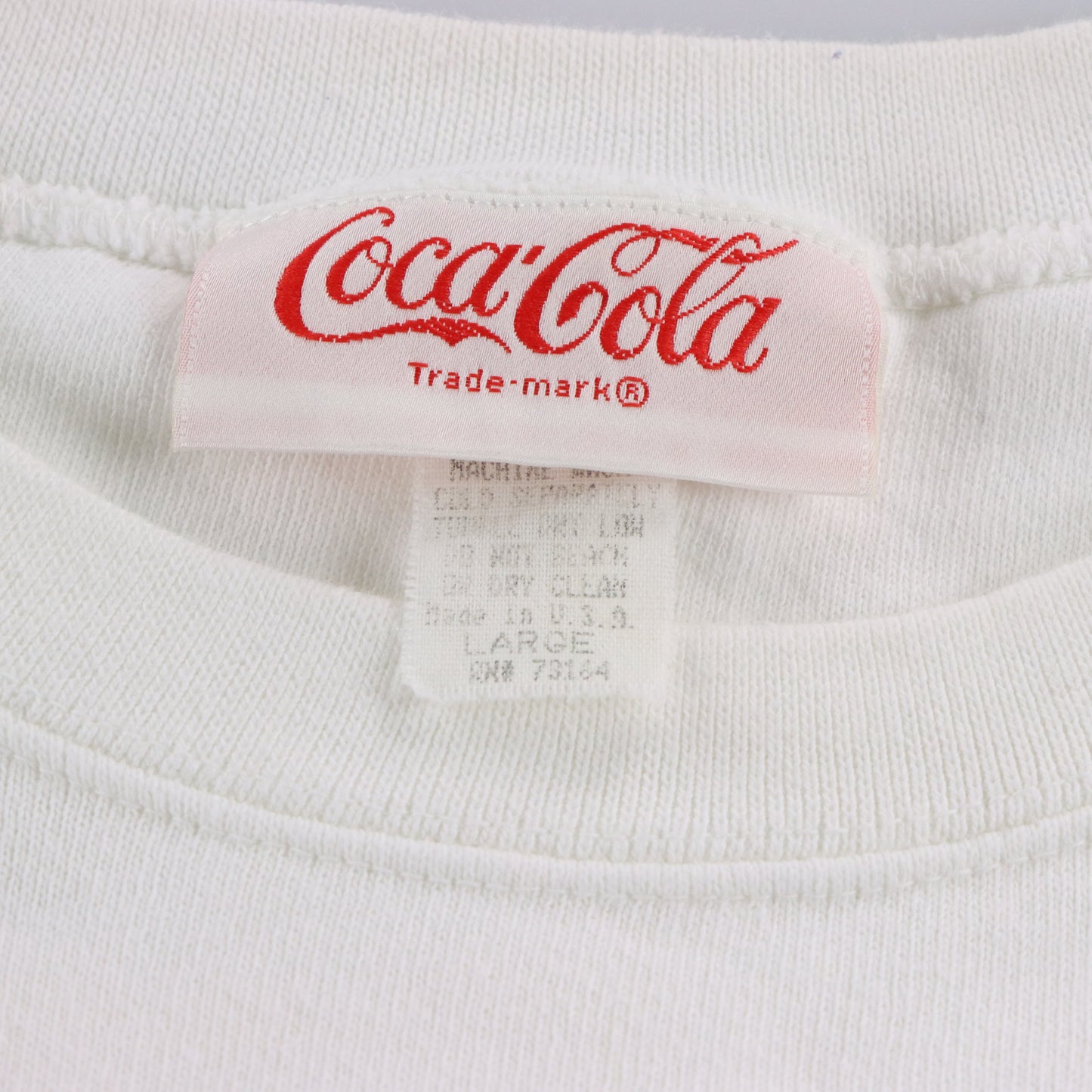 Vintage 1994 COCA-COLA "Ice Cold Sold Here" USA Made Retro White Sweatshirt (L) Vintage Sole Melbourne