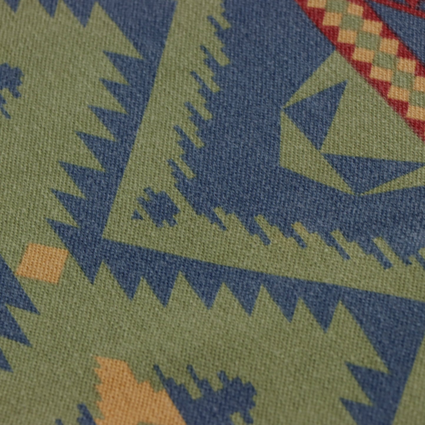 Vintage POLO RALPH LAUREN Aztec Geometric Green & Red Print Polo Shirt (L) Vintage Sole Melbourne