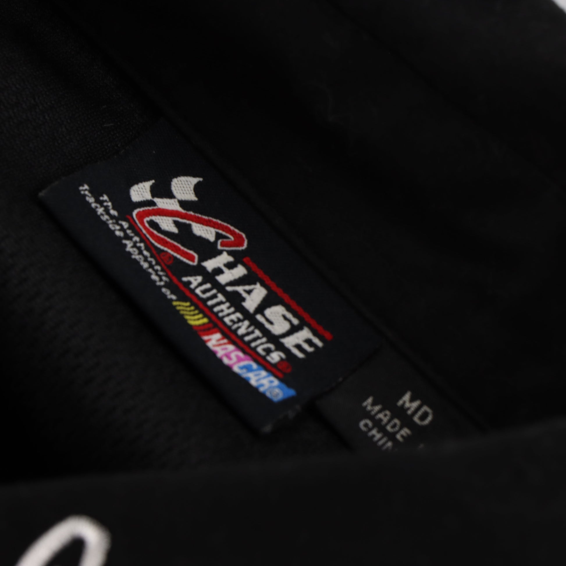 Vintage NASCAR Dale JR National Guard Black Embroidered Pit Button Up Shirt (M-L) Vintage Sole Melbourne