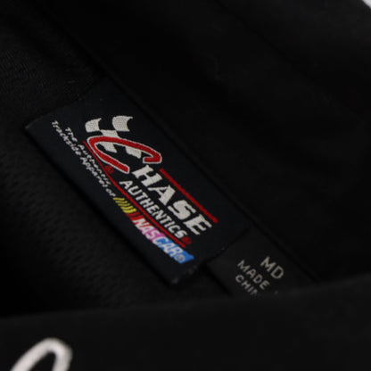 Vintage NASCAR Dale JR National Guard Black Embroidered Pit Button Up Shirt (M-L) Vintage Sole Melbourne
