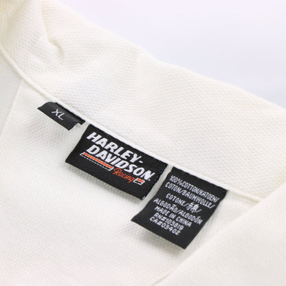 Vintage HARLEY DAVIDSON Screamin' Eagle Embroidered Racing Button Up Shirt (XL) Vintage Sole Melbourne