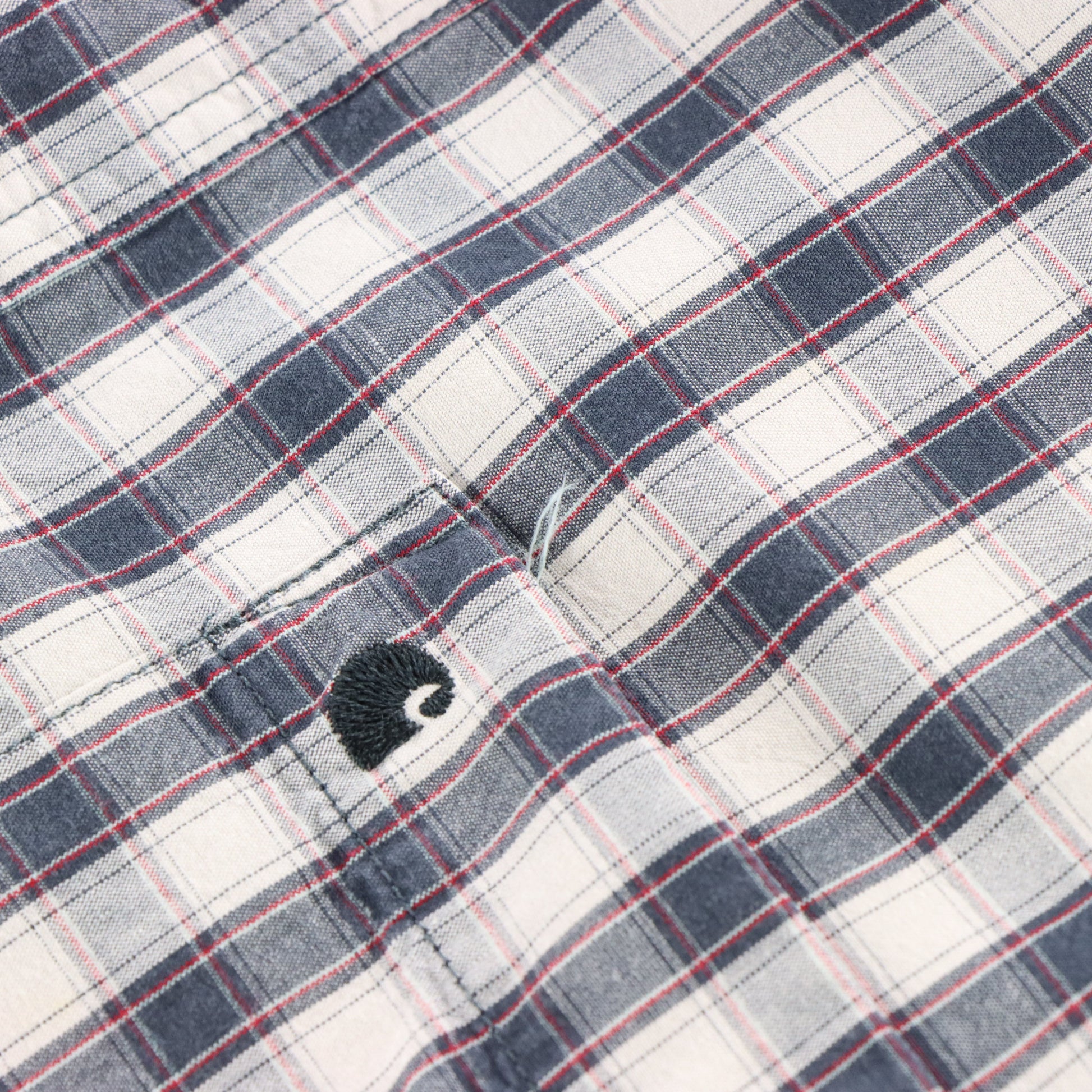 Vintage CARHARTT 'Relaxed Fit' Plaid Embroidered Button Up Shirt (L) Vintage Sole Melbourne