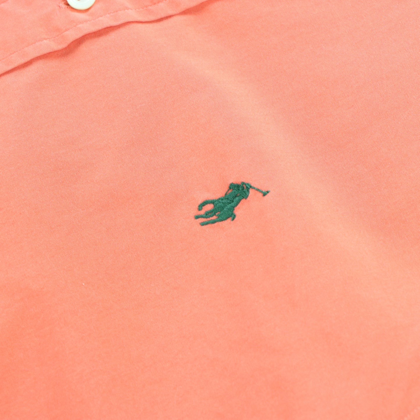 Vintage RALPH LAUREN 'Classic Fit Embroidered Orange & Green Button Up Shirt (M) Vintage Sole Melbourne