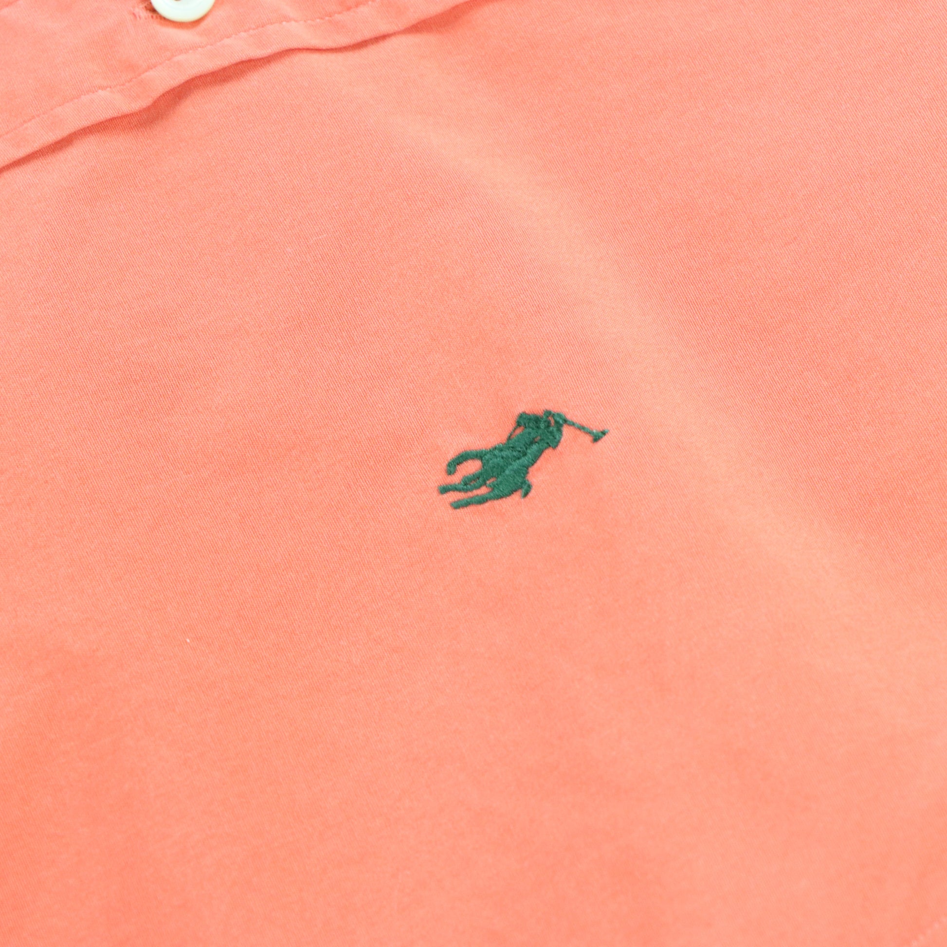 Vintage RALPH LAUREN 'Classic Fit Embroidered Orange & Green Button Up Shirt (M) Vintage Sole Melbourne