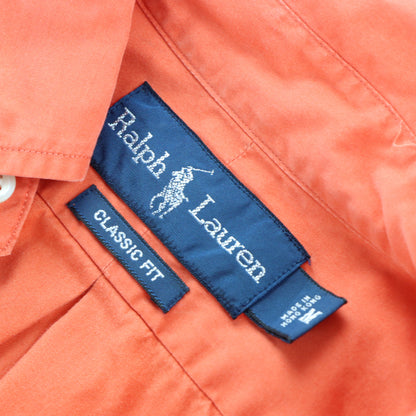 Vintage RALPH LAUREN 'Classic Fit Embroidered Orange & Green Button Up Shirt (M) Vintage Sole Melbourne