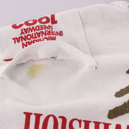Winston Cup Series Michigan 1992 White Front Pocket NASCAR Single Stitch T-Shirt (L)