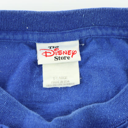 THE DISNEY STORE Bouncing Tigger Graphic Blue USA Made T-Shirt (XL)