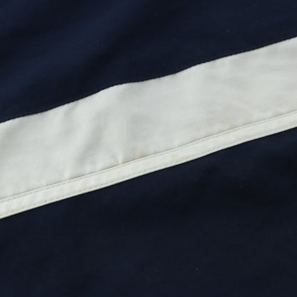 NIKE Navy Blue & White Embroidered Swoosh Logo Side Split Hem Track Pants (M)