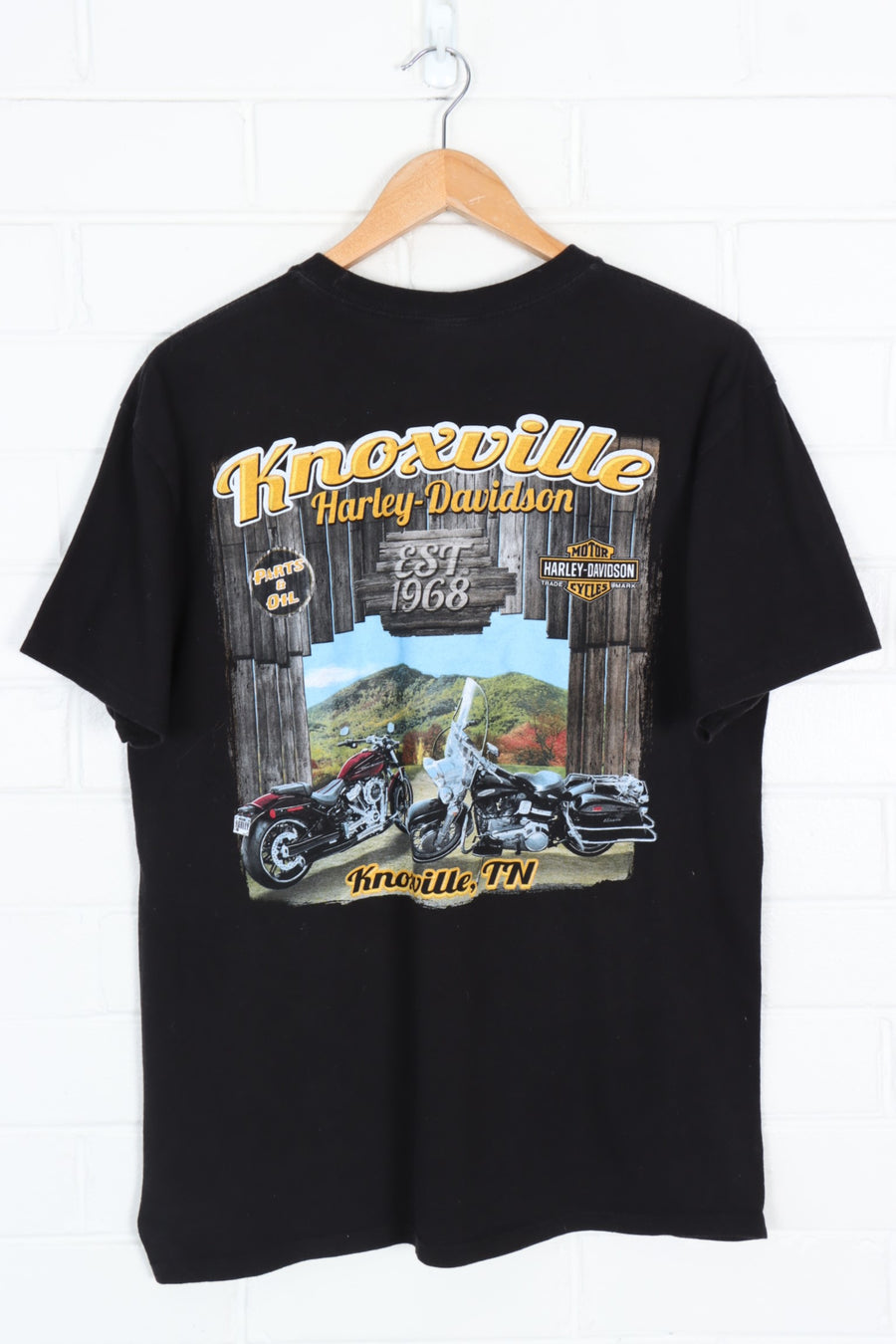 HARLEY DAVIDSON Iron Steed #1 Flame Front & Back Tee (L)