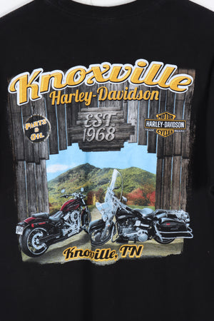 HARLEY DAVIDSON Iron Steed #1 Flame Front & Back Tee (L)
