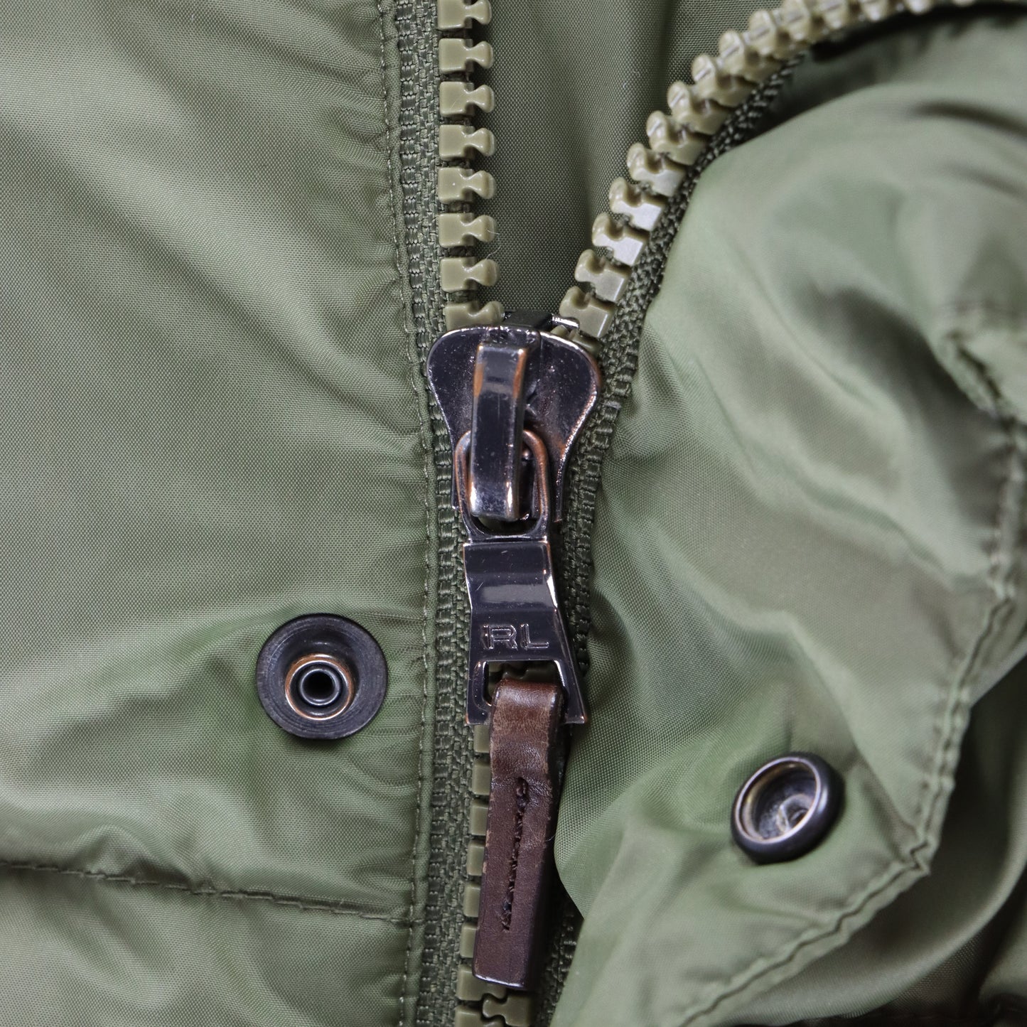 Vintage RALPH LAUREN POLO Embroidered Pony Logo Olive Green Down Puffer Jacket (M) Vintage Sole Melbourne