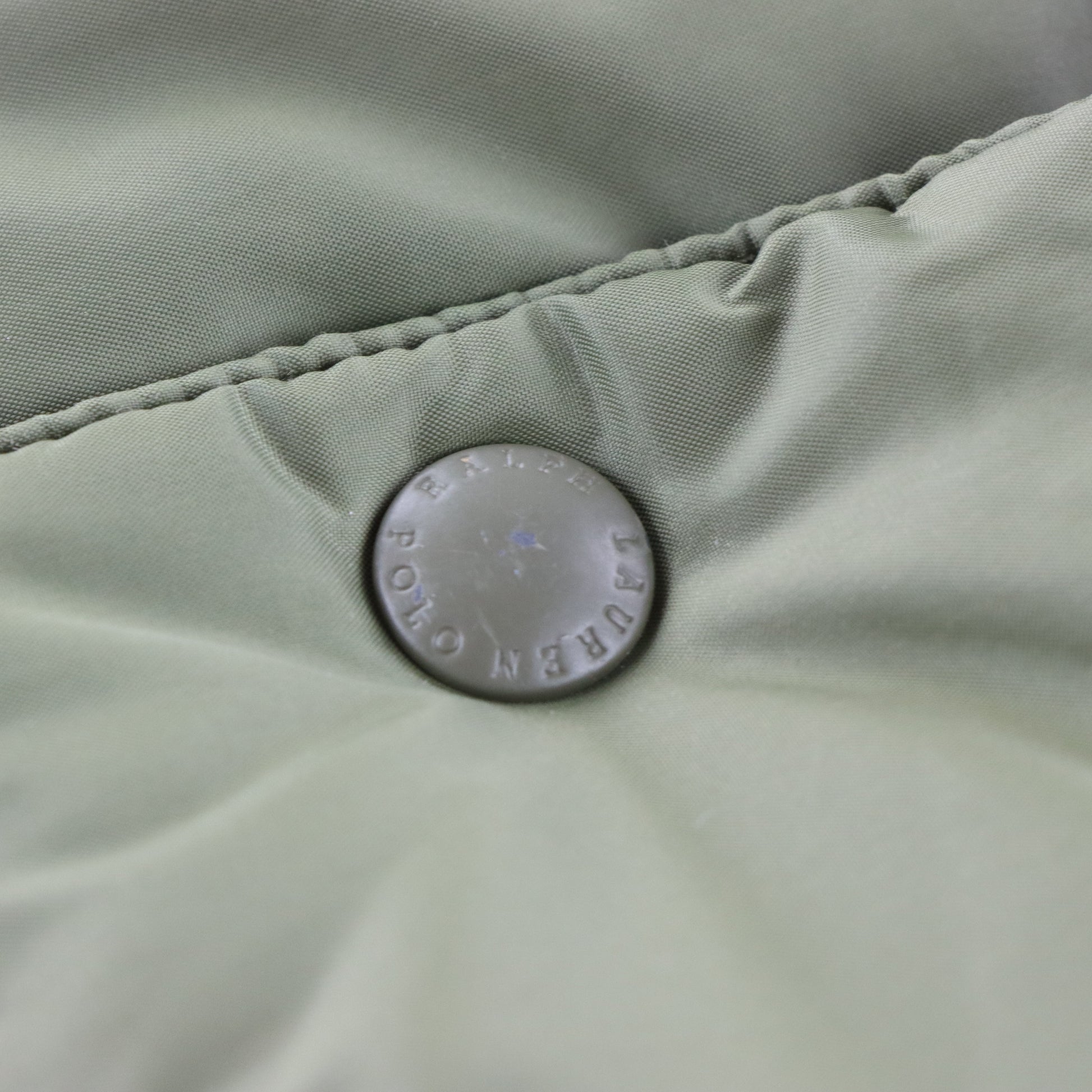 Vintage RALPH LAUREN POLO Embroidered Pony Logo Olive Green Down Puffer Jacket (M) Vintage Sole Melbourne
