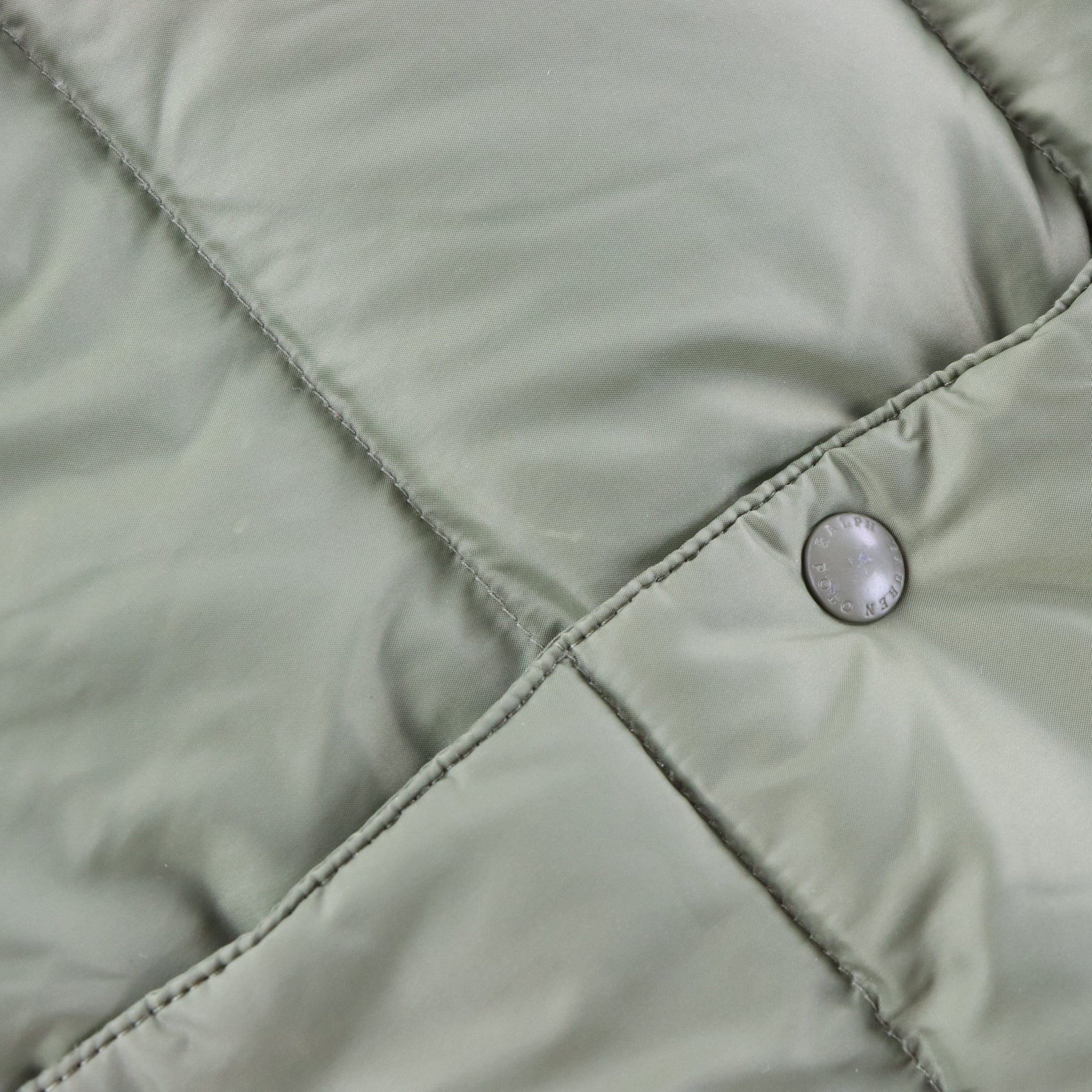 Vintage RALPH LAUREN POLO Embroidered Pony Logo Olive Green Down Puffer Jacket (M) Vintage Sole Melbourne