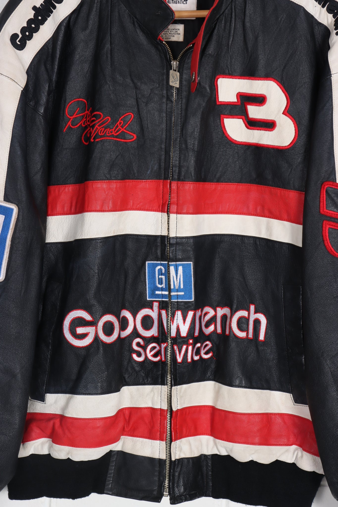 NASCAR Dale Earnhardt #3 Goodwrench Service Leather Racing Jacket