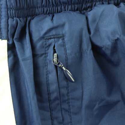 ADIDAS Blue & White 3-Stripe Full Side Zip Wide Leg Track Pants (M)