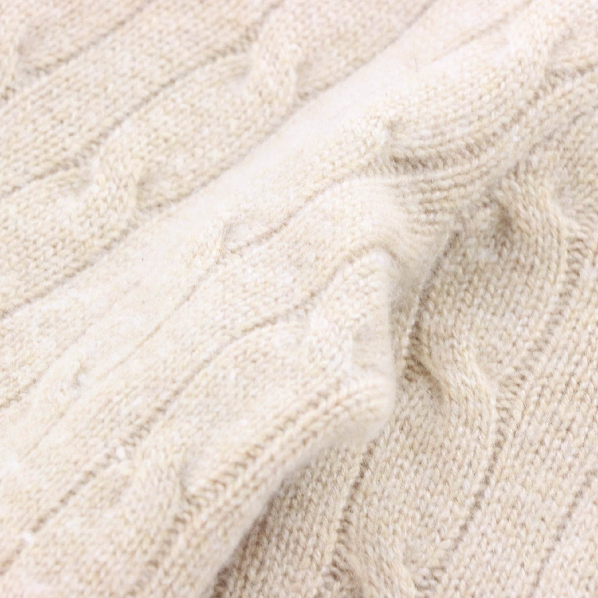 Vintage RALPH LAUREN 'for Oprah' Cashmere Cable Knit Beige V Neck Sweater (Women's M) Vintage Sole Melbourne