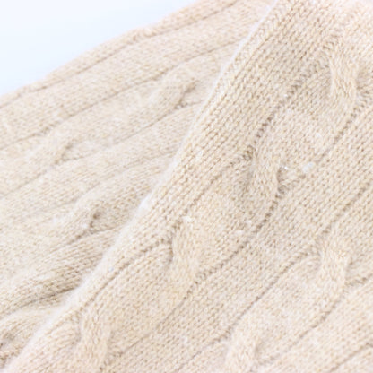 Vintage RALPH LAUREN 'for Oprah' Cashmere Cable Knit Beige V Neck Sweater (Women's M) Vintage Sole Melbourne