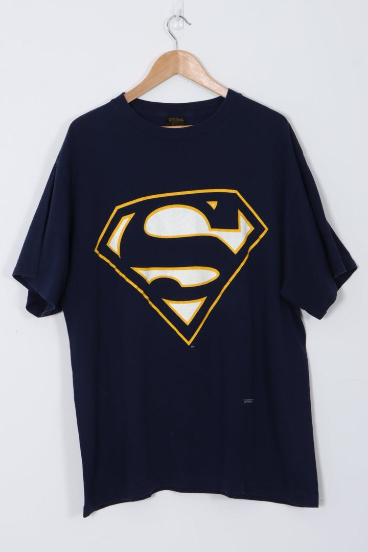 CHANGES Made in USA 1997 Superman Navy T-shirt (XL)