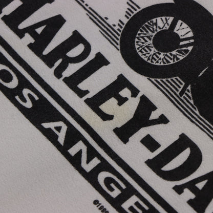 Vintage HARLEY DAVIDSON White Motorcycle Hooded Sweatshirt (XL-XXL) Vintage Sole Melbourne