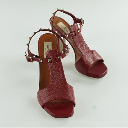 VALENTINO Rockstud Ankle Strap Italy Made Sandal Heels (38.5)