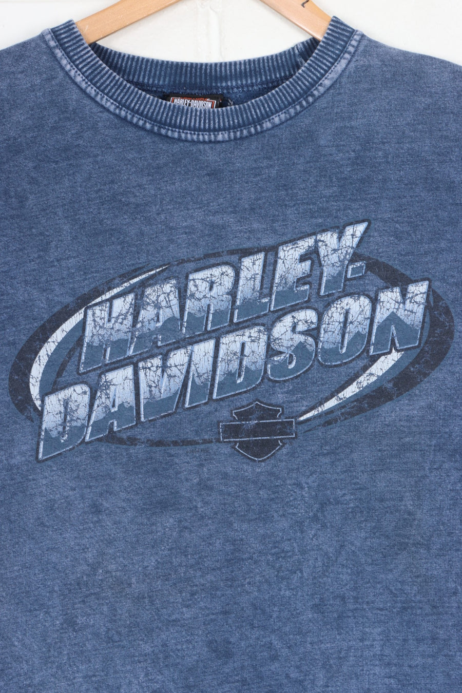 HARLEY DAVIDSON Ohio Front Back Blue Acid Wash Sweatshirt (M)