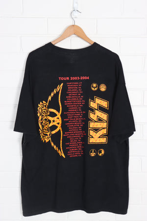 KISS & AEROSMITH Yellow & Red Music Tour Tee (XL-XXL)